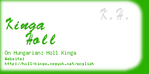 kinga holl business card